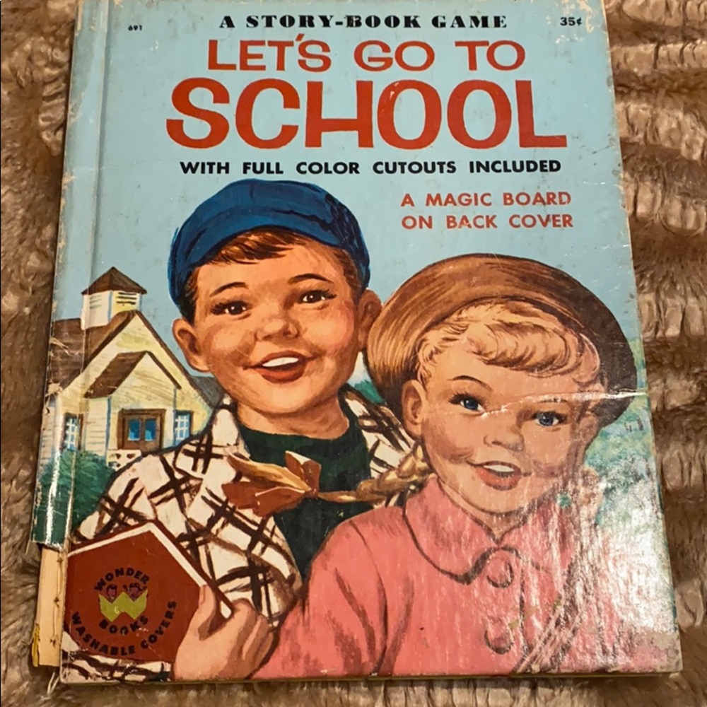 Let's GO To SCHOOL 1954 Wonder Book